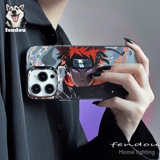 Desenhos animados anime Naruto Himi Laiye Payne galvanoplastia com lente de metal Capa de telefone de silicone IMD para IPhone 15 14 13 12 11 13ProMax 15ProMax 12ProMax 7 8plus XSX XSMAX 7 8plus XIQZ