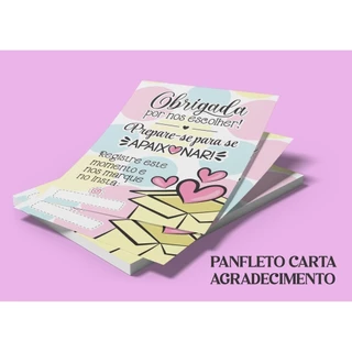 Folhetos de Agradecimento ao Cliente (Frases) - 10,5x14,8cm - Pacote com 100 Unidades