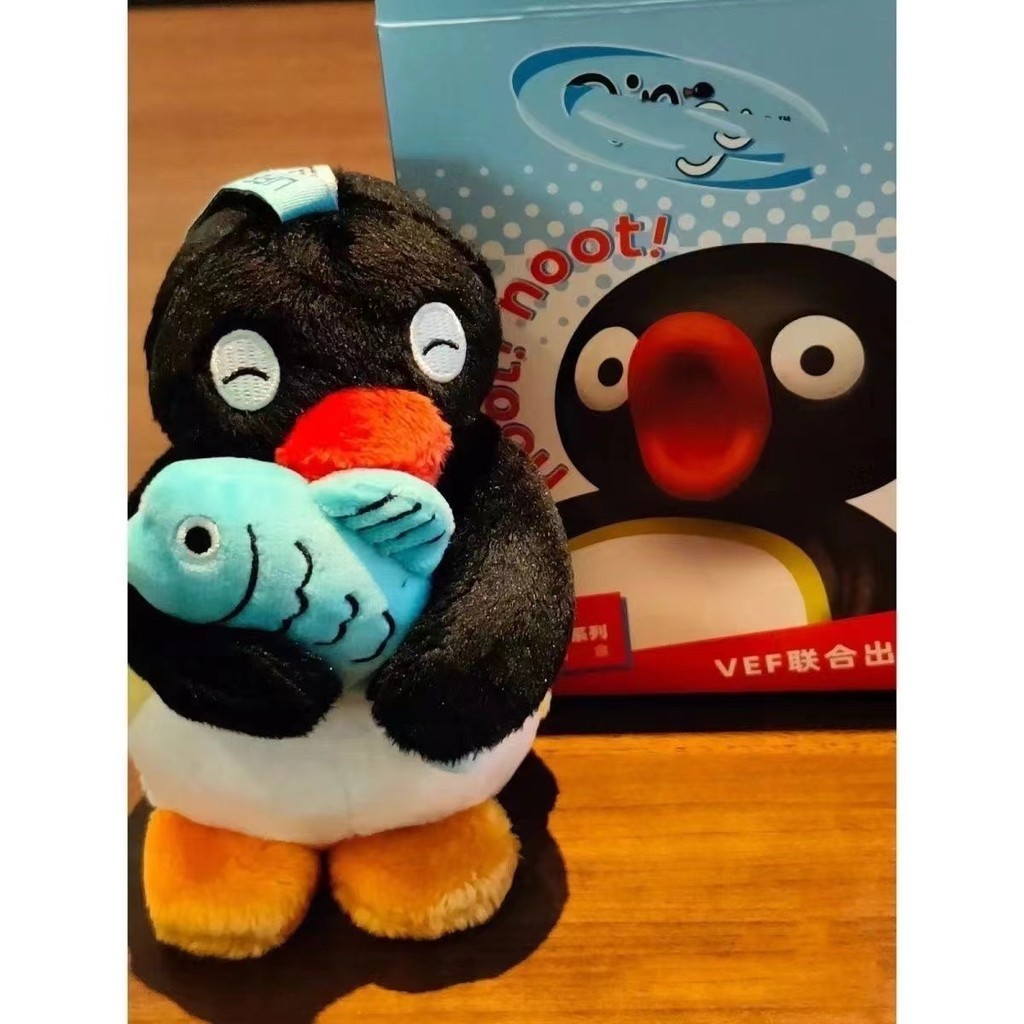 Pingu pelúcia cinza pinguim macio boneca recheada brinquedos meu