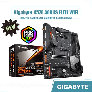 [Novo] Gigabyte X570 AORUS ELITE WIFI Placa-Mãe Soquete AM4 4xDDR4 DIMM AMD X570 chipset ATX 128GB