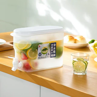 Suqueira Plástica com tampa para Geladeira Com torneira capacidade 2,5 litros para água saborizada
