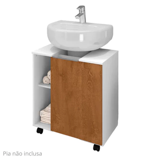 Gabinete para Banheiro Pequin Branco Naturalle Bechara