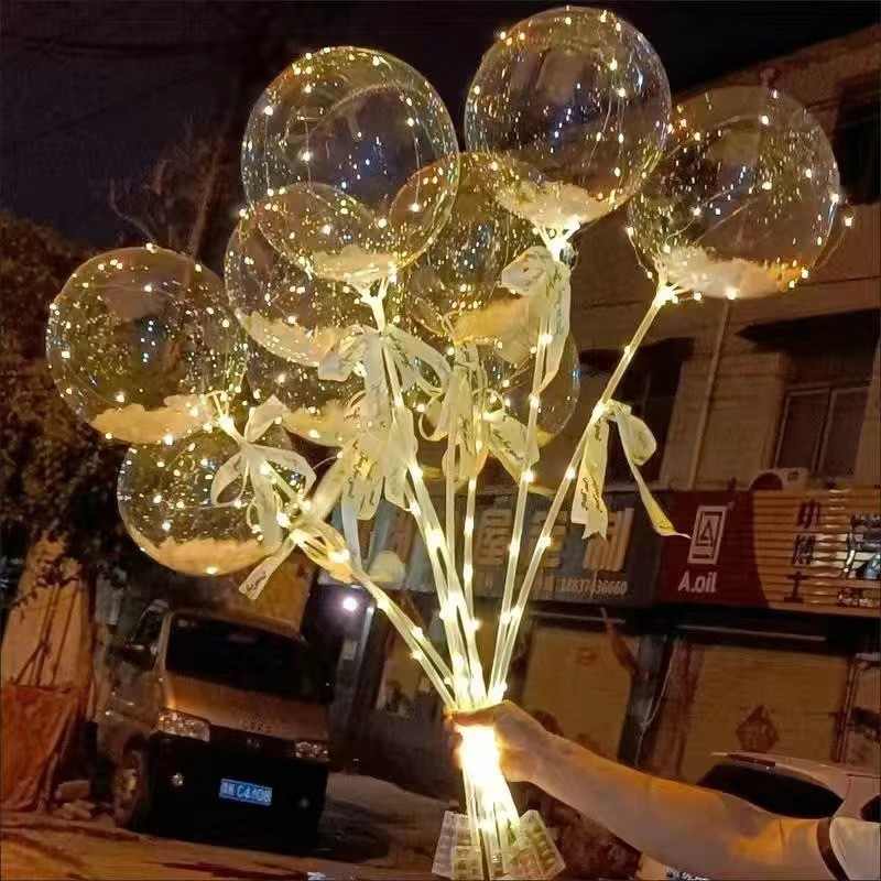 Kit 20 Unidades Balão Bubble 18 Polegadas 45 Cm Cristal