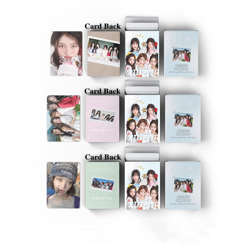 50 Pçs/Caixa KiiiKiii Cartão Laser Photocard Holograma LOMO Álbum