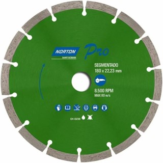 Disco diamantado segmentado para concreto diâmetro 180 mm - Norton