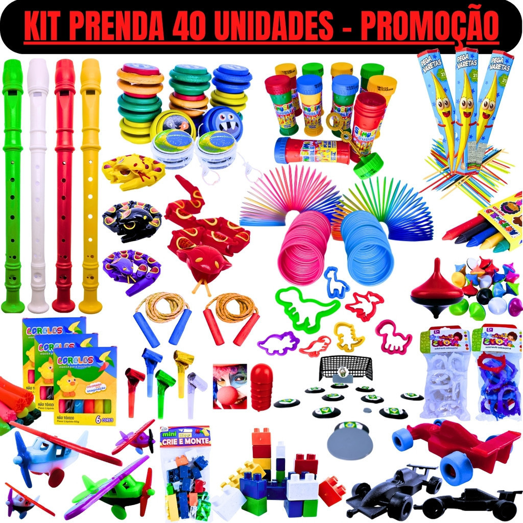 Kit 40 Prenda Festa Junina Brinquedos Doação Lembrancinha Crianças