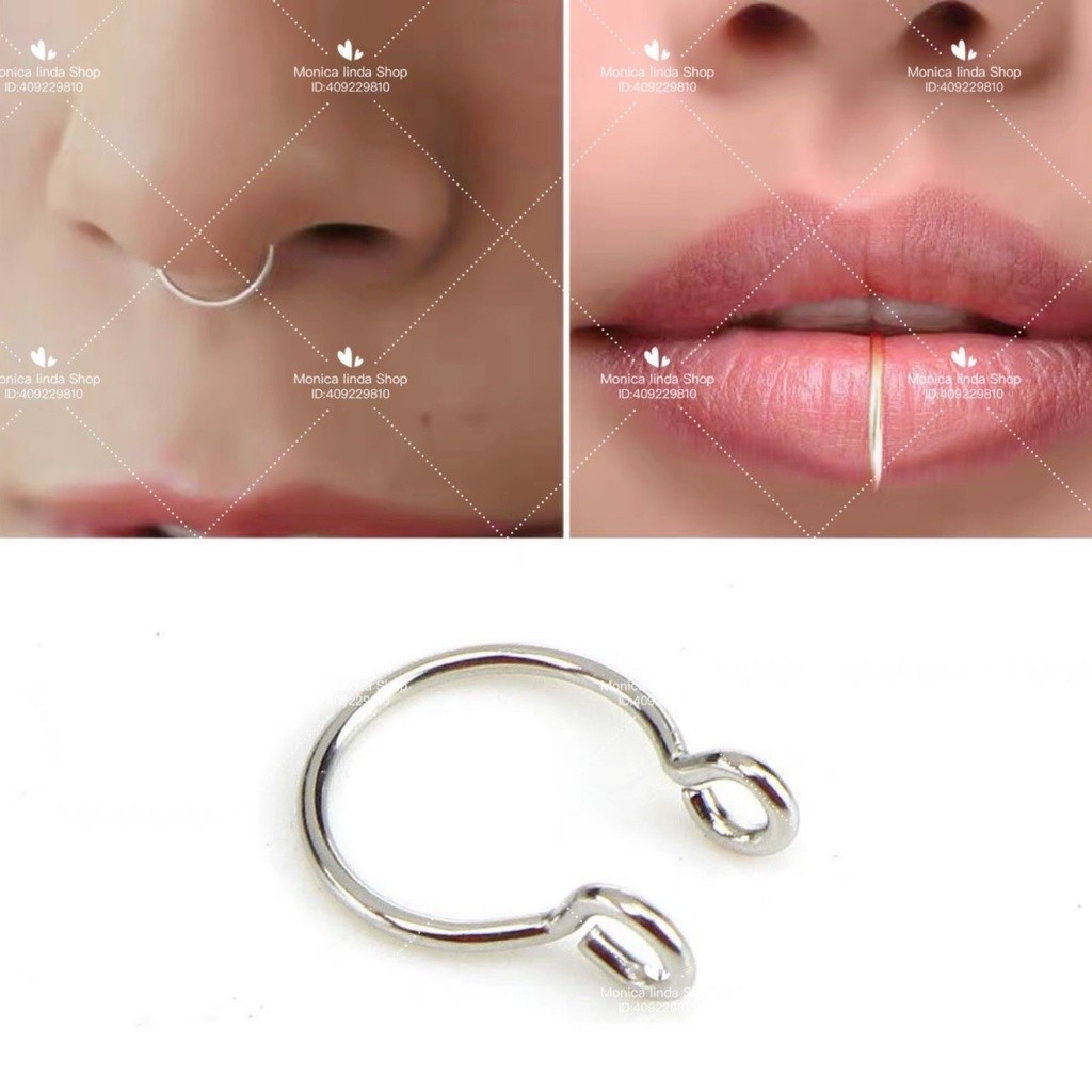 Piercing Fake Argola Septo nasal falso aço inox unissexMANIA