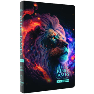 Bíblia King James Letra Gigante | BKJ 1611 | Leão Nébula | Capa Dura