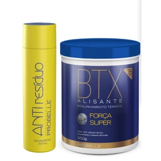 Kit Mega Botox Alisante Força Super 950 G + Shampoo Anti Residuo 250 ML Probelle