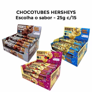 Chocotubes Tubinho de Chocolate e Wafer ESCOLHA O SABOR 25g c/15 - Hersheys