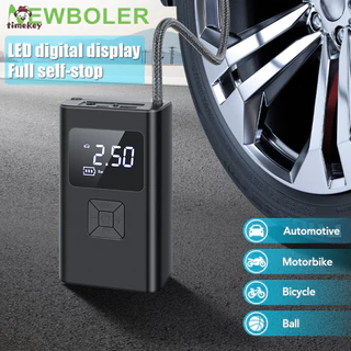 TK Newboler Bomba De Ar Elétrica Portátil Digital Sem Fio Recarregável Para Motocicleta Compressor De Detecção De Pressão De Inflador De Pneus Carro De Alta Qualidade