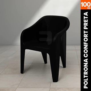 Poltrona Cadeira Plástica Suporta Até 100kg Material Altamente Resistente