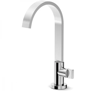 Torneira De Mesa Para Lavatório Bica Alta Flow Cromado Celite em Oferta na Shopee