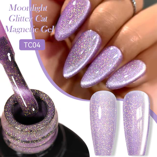 LILYCUTE 7ml Moonlight Glitter Cat Semi Permanente Embebido Em Gel Magnético Para Manicure Arte Das Unhas
