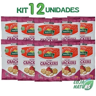 KIT Biscoito Mini Crackers Páprica Sem Glúten Vegano 70g - Natural Life
