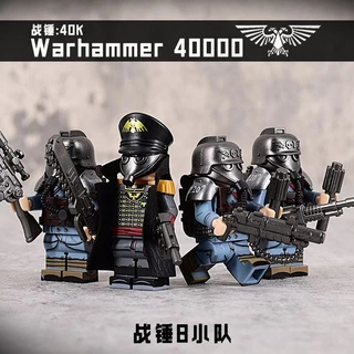 Compatível com LEGO Warhammer 40 Krieger Star Warrior Imperial Defense Army Blockwork Boy Toy 201 QOKS