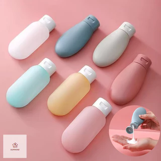 Frasco De 60ml De Loção De Shampoo De Viagem Reutilizável À Prova De Vazamento Espremer Mini Recipiente Líquido Silicone Para Embalagem Vazia Tampa Flip De Prensa Cosmético