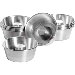 kit 5 mini formas de pudim 200ml 9cm de diâmetro 4cm de altura