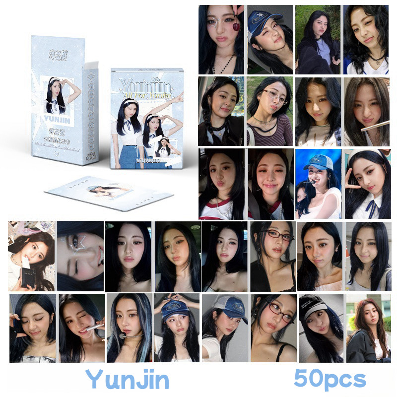 50-55pcs LE SSERAFIM Laser HOLOGRAPHIC LOMO Cards Sakura CHAEWON