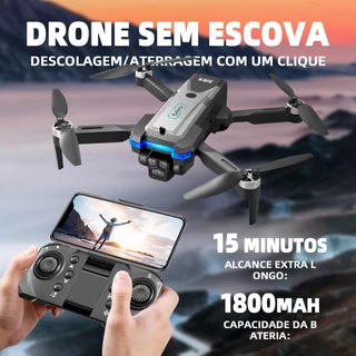 LS-S8S Evitar obstáculos Drone sem escova de câmera tripla 4K Fluxo óptico de lente dupla 2 Bateria