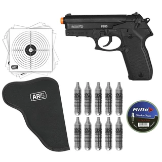 Pistola Pressão Modelo Pt-80 Gamo 4,5mm + Coldre e Chumbinho