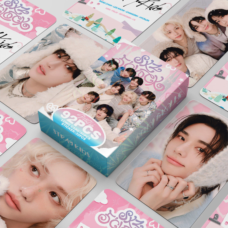 KPOP 92 Unidades/Caixa STRAYKIDS Photocards SKZ Relógio LOMO