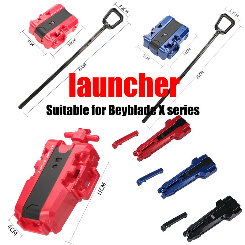 ベイブレードBEYLAUNCHER &LAUNCHER GRIP マーズレッド Beyblade X Launcher Acessórios BX 00 Guiador Grip Vermelho Preto