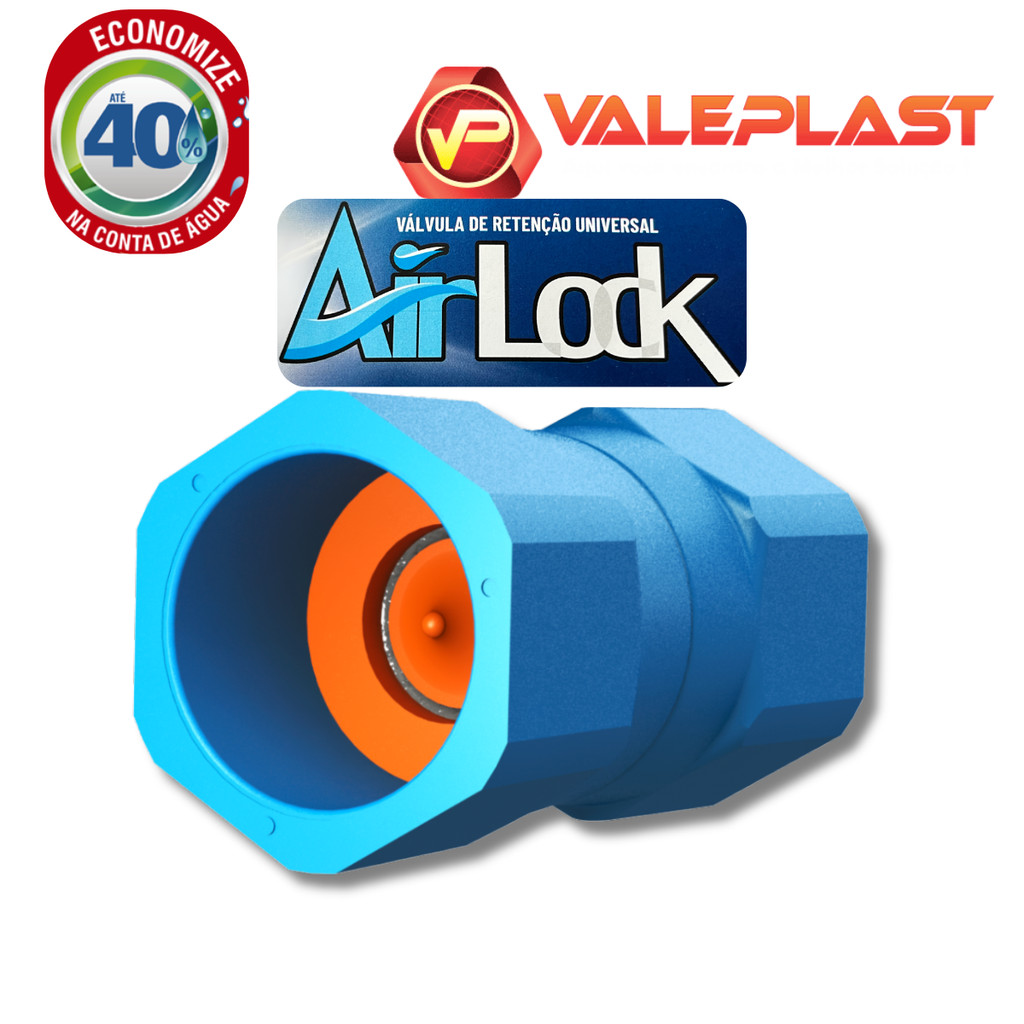 Válvula de Retenção Bloqueador de Ar 3/4 25mm Hidrômetro Redutor de ...