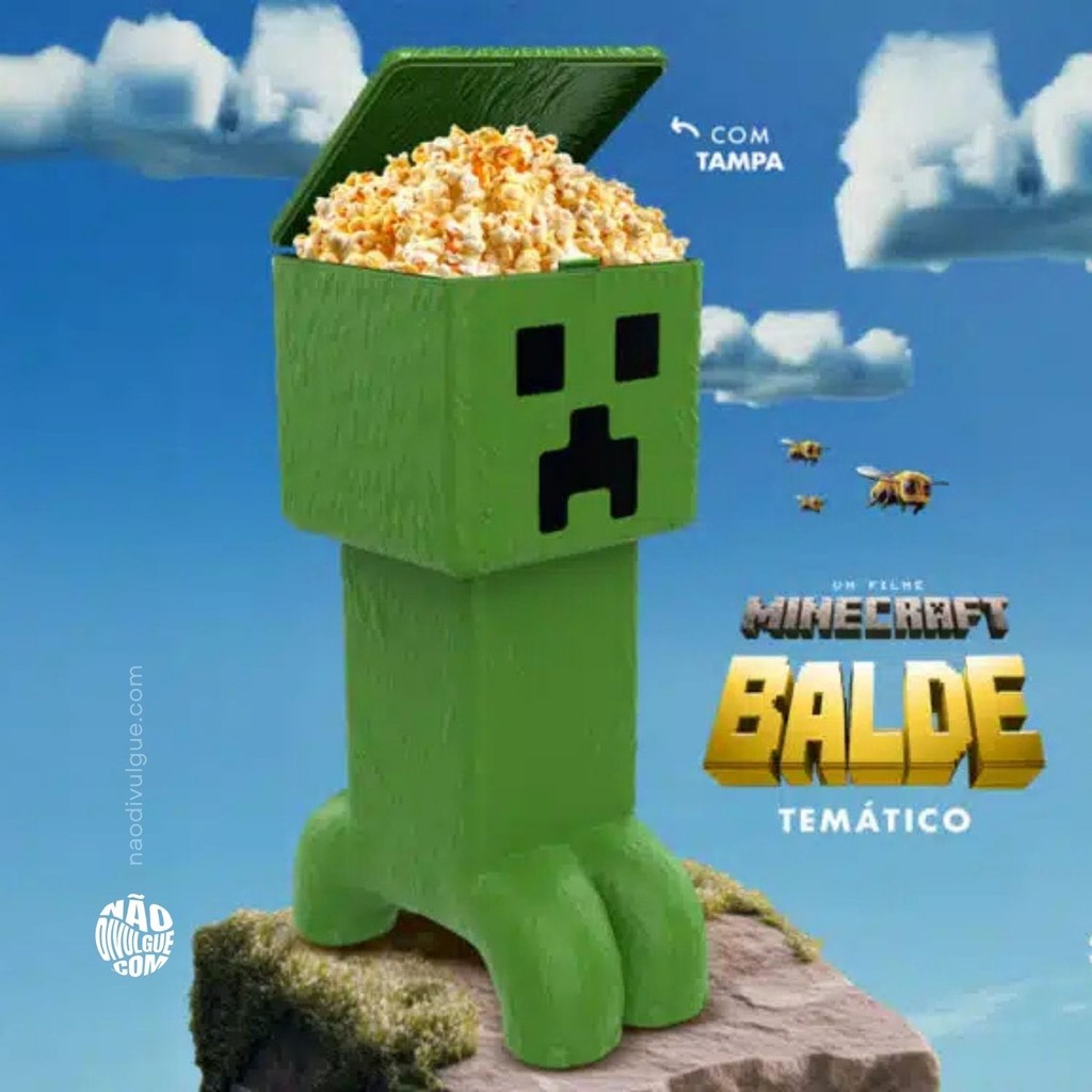 Balde de Pipoca Minecraft O Filme - Cinépolis