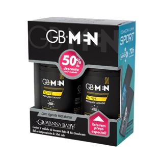 Kit 2 Desodorante Roll-on Antitranspirante 48H Active GB Men