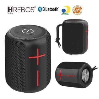 Caixa de Som Bluetooth HRebos Graves IPX6 Micro-SD P2