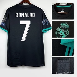 2017 Real Madrid Retro 17-18 Team Shirt Away Ronaldo Custom Championships Camisa de futebol [Frete grátis �� RHTR