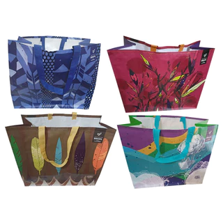 4 Sacolas de Ráfia Ecobag Retornável Grande 39x44x22cm B4u