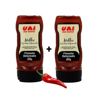 Kit c 2 Geleia Molho de Pimenta Defumada Agridoce 260g - Red Pepper Uai
