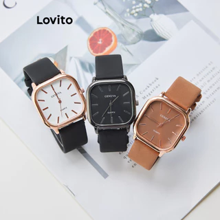 Lovito Relógio Casual Simples Retro Quadrado De Quartzo Para Mulheres LFA78064
