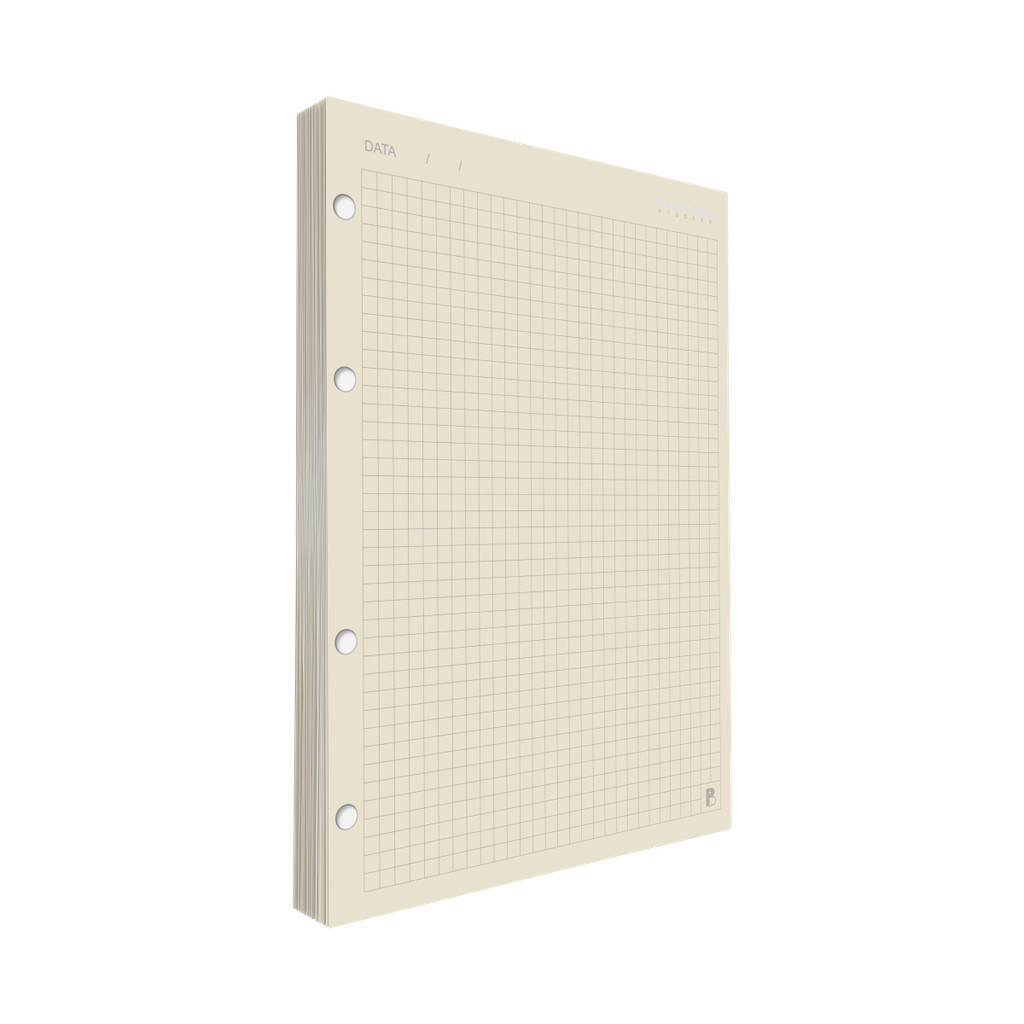 Refil Argolado Quadriculado 5x5 Polén 90g Bold 80 folhas