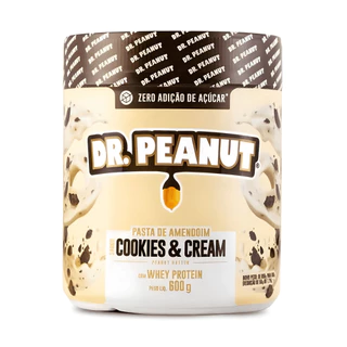 Pasta de Amendoim Dr Peanut 600g Sabor Cookies e Cream