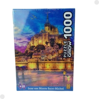 Quebra-Cabeças Puzzle 1000Peças Luar em Monte Saint Michel 04570 - Grow
