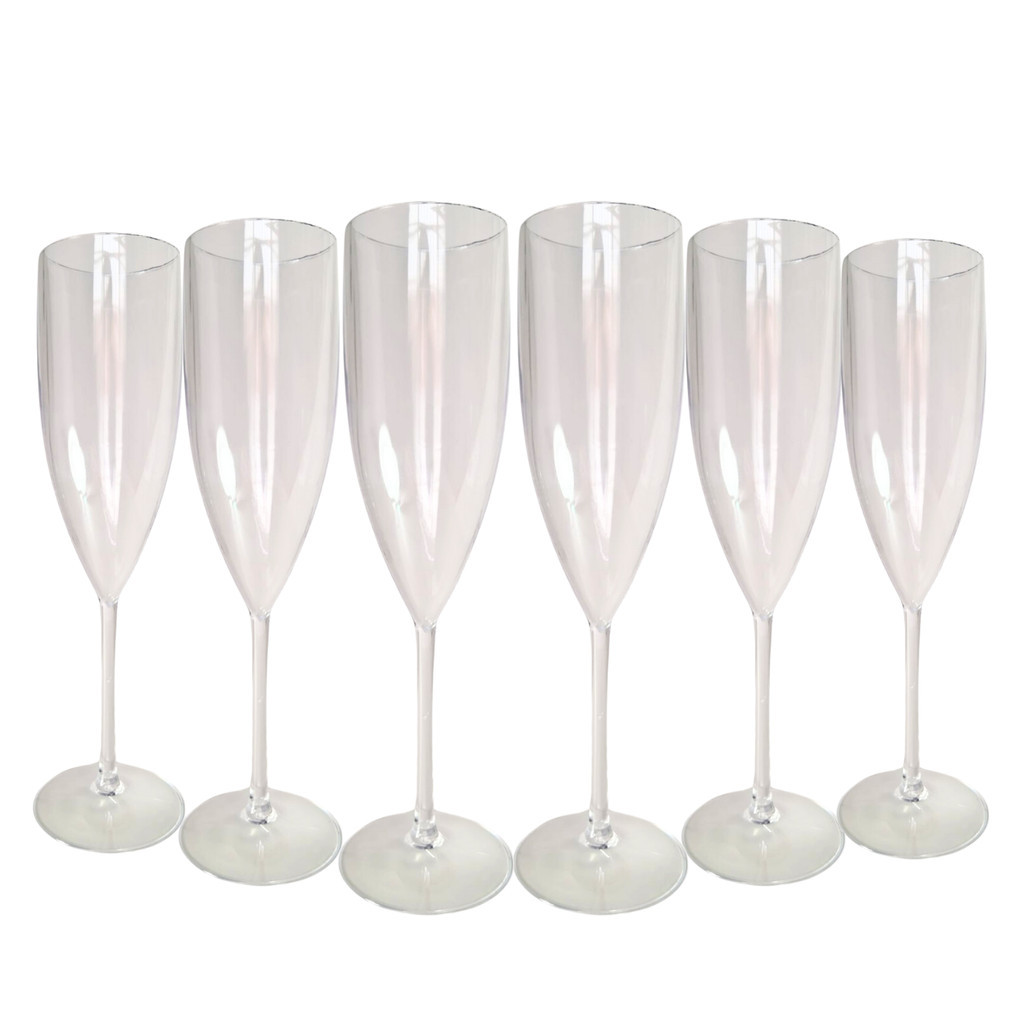 Taças De Champanhe Acrílico Cristal 160ml - 10 Unidades Chandon Champagne