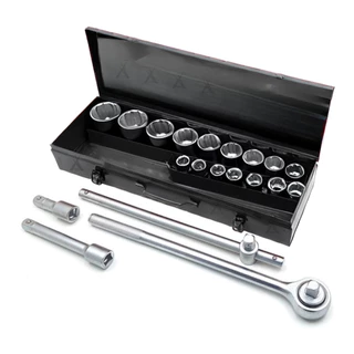 Kit Jogo De Soquete Estriado 3/4 19 À 50 Mm 20 Pçs Titanium
