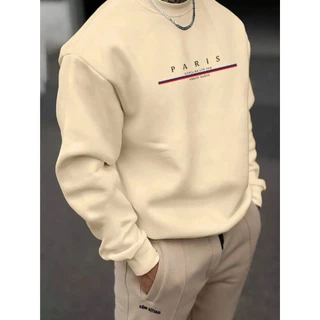 Moletom Gola Careca Masculino Paris Slyle Streetwear Blusa de Frio Premium Casaco