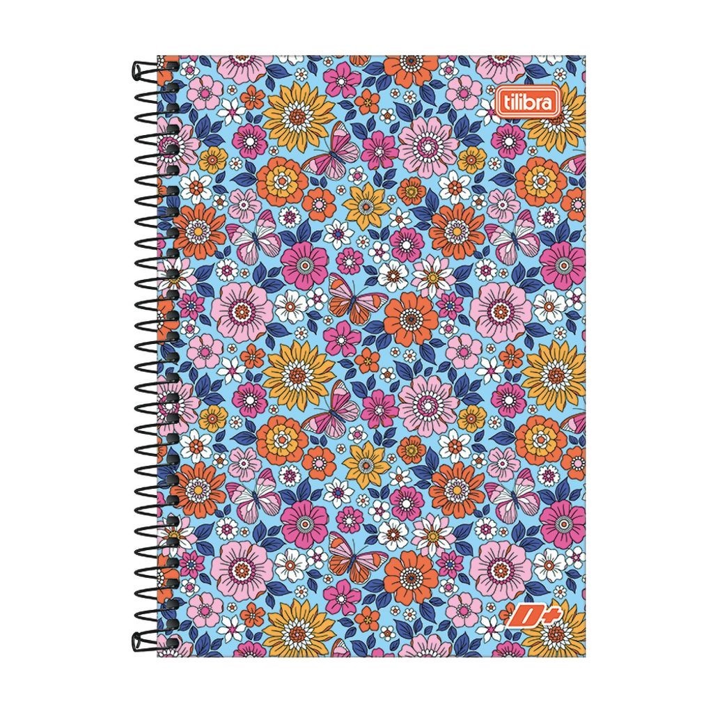 Caderno Tilibra Espiral Capa Dura 1/4 D Mais 96 Folhas Capas Diversas - Item Sortido