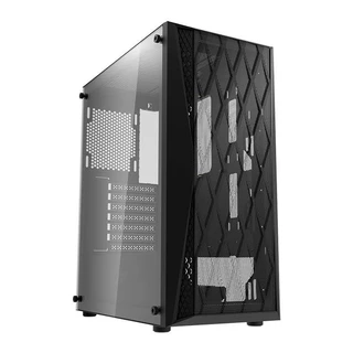 Gabinete Gamer Aigo DarkFlash DK352 Mesh, Mid-Tower, Lateral de Vidro, Preto, DK352-MESH