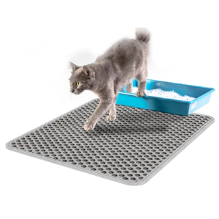Tapete Higiênico Super Premium para Gatos - 45X60 (M - Médio) - Cor Cinza [1 unidade] - Tapete coletor de areia