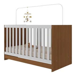 Berço 3 em 1 para Colchão 130 x 60cm Doce de Leite Multimóveis MP0527R