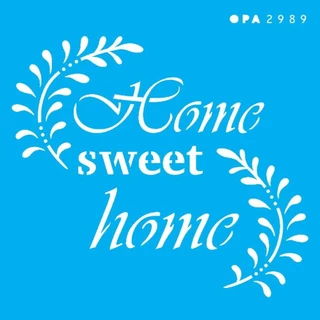 Stencil Opa 10 x 10 cm - Home Sweet Home - 2989 em Oferta na Shopee