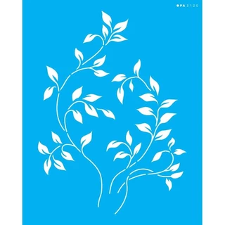 Stencil Opa 20 x 25 cm - Folhas IV - 3120 em Oferta na Shopee