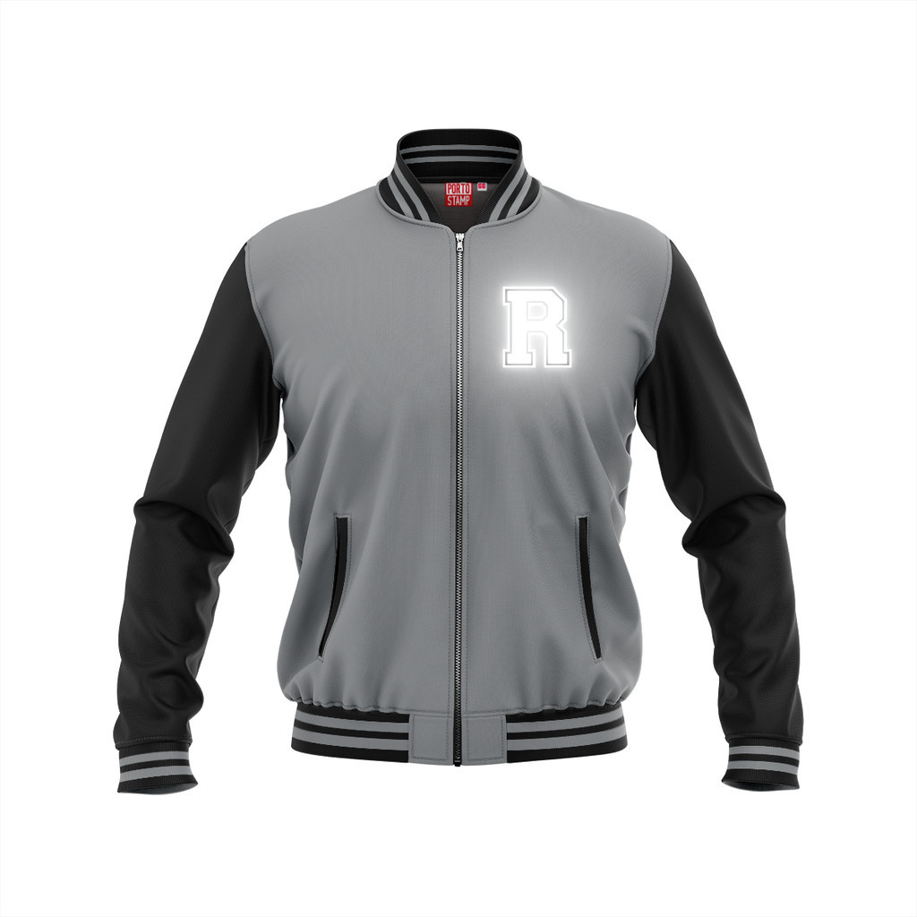 Jaqueta College de ziper blusa moletom letra R refletivo | Shopee Brasil