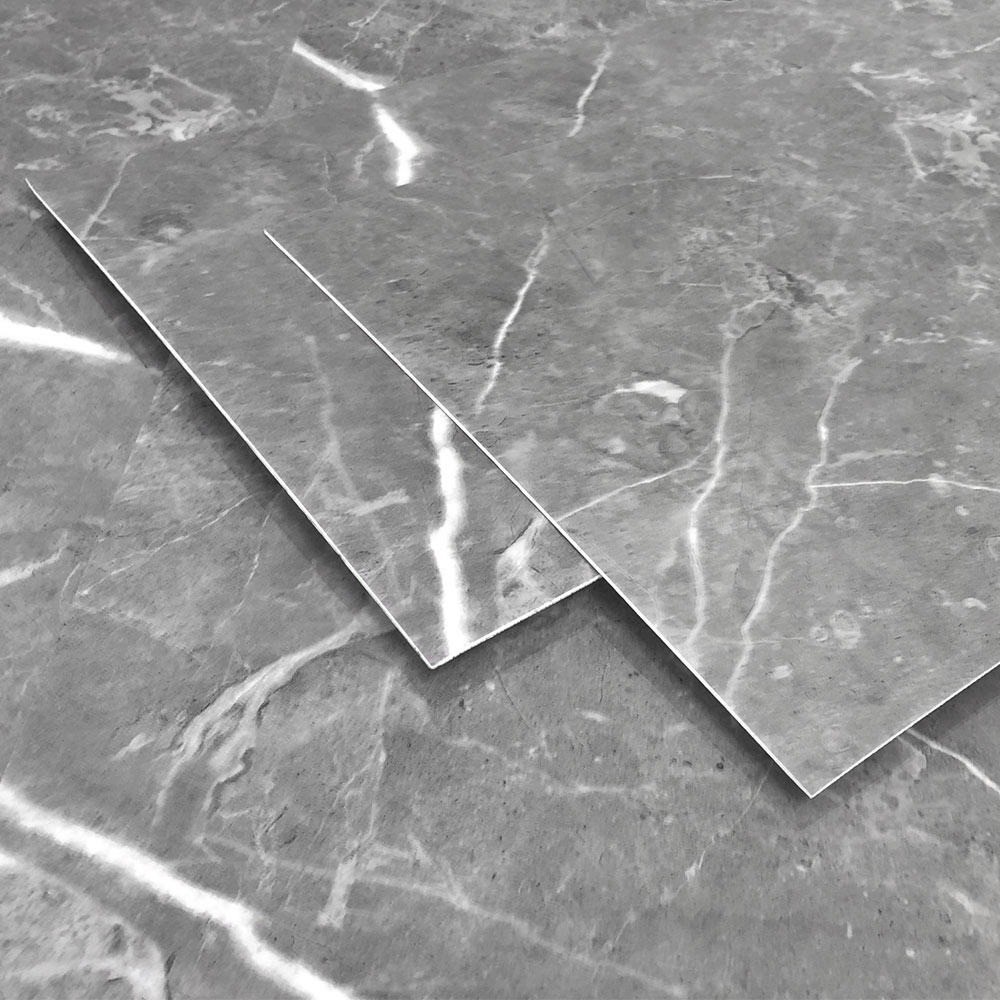 Kit 20 Unidades Placa Adesiva Flexível para Parede Mármore Monet Cinza 30x60cm