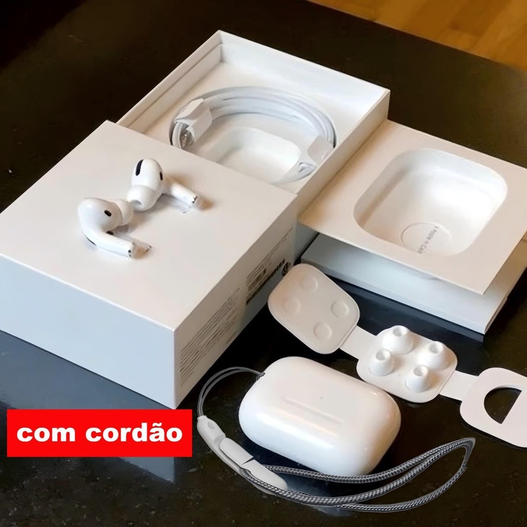 Fone de Ouvido Bluetooth Sem Fio Airpods Pro5 Com Cancelamento De Ruído Pop-Up Com GPS Para IOS